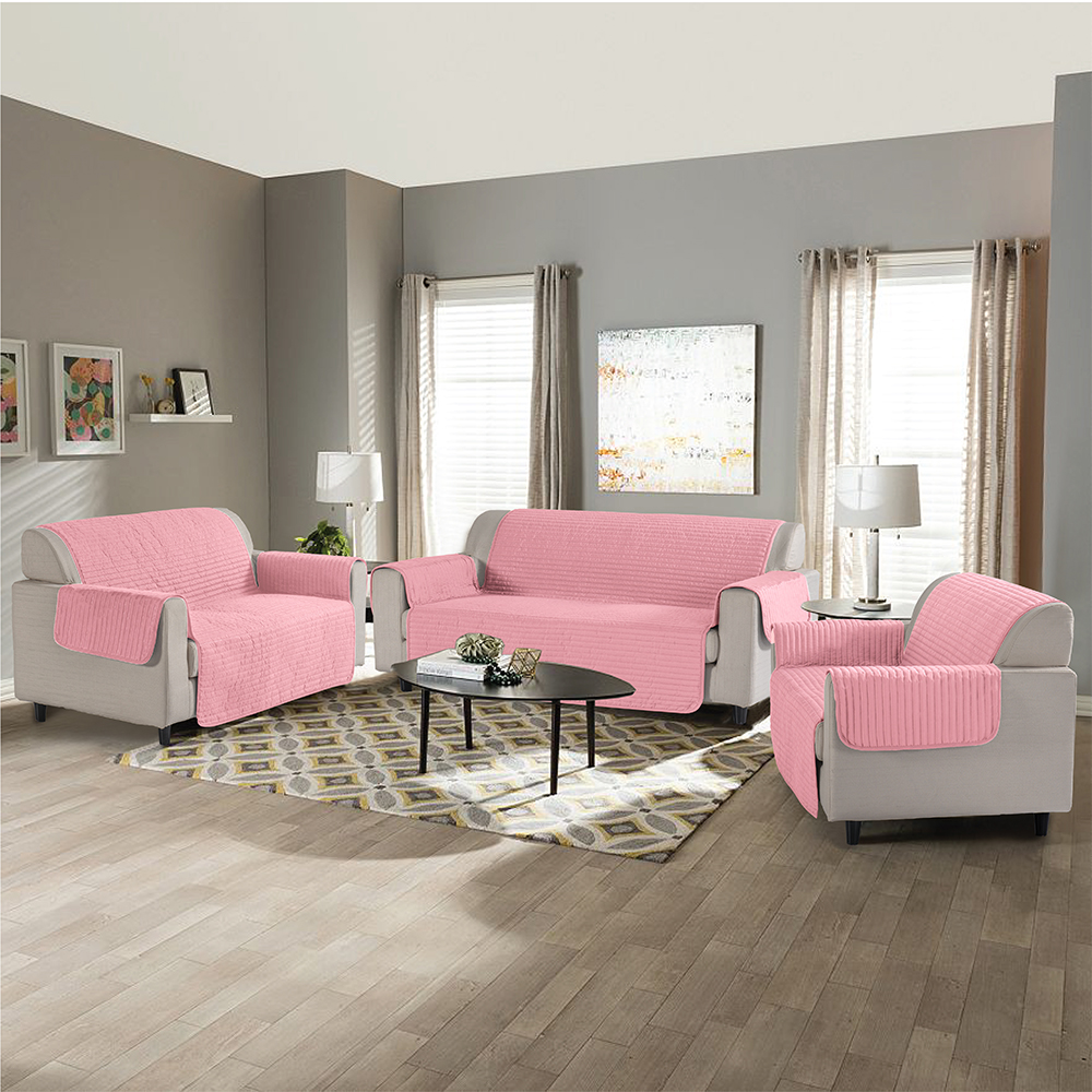 99,99% polyesterfast dubbelsidan Använd soffa täcker 3-bitar